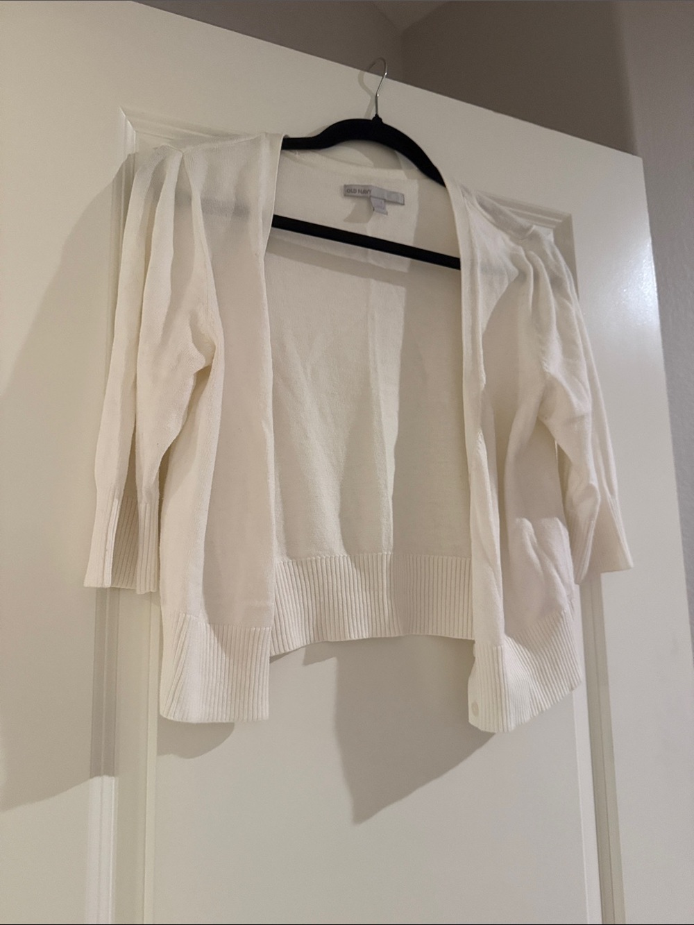 Old Navy white cropped Women's Cardigan